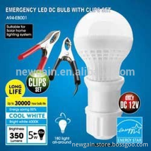 EMERGENCY LIGHT. PROTABLE LED LIGHT. EMERGENCY LED DC BULB WITH CLIPS SET